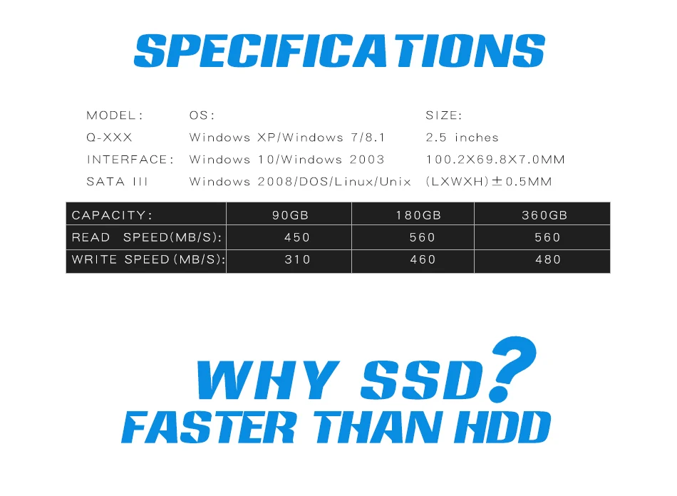 KingSpec SSD SATA3 60 Гб 90 ГБ 180 ГБ interno твердотельный HDD SSD диск disco duro твердый жесткий диск для компьютера ноутбука