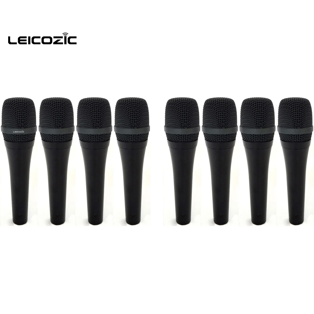 Leicozic 4Pcs Dynamic wired Microphone Professional Wire Mic 945