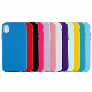 

10pcs Candy Color Capa Case Solid Soft Gel TPU Rubber Silicone Glossy Protective Cover for iPhone XR XS MAX Coque