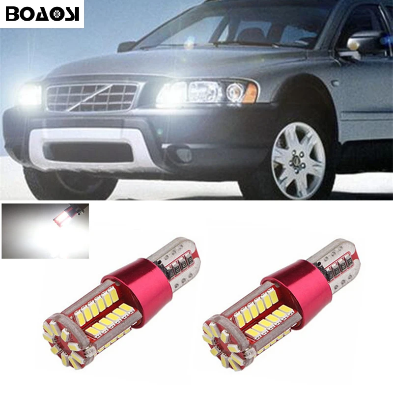 

BOAOSI 2x Car led T10 w5w 57smd 4014 canbus light Width Lamp light for Volvo S60L S80L XC90 S60 C70 V60 V50 V40 XC60 S40 S80