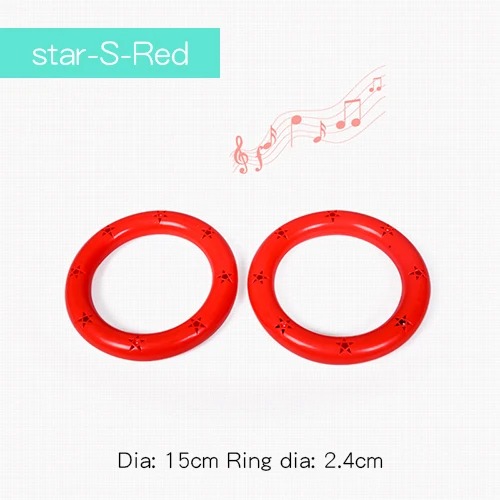 Ruizhi Детские звуковые гимнастические кольца для детского сада Утренние упражнения на открытом воздухе спортивные игрушки школьные игры Детские игрушки RZ1056 - Цвет: 13star Red S