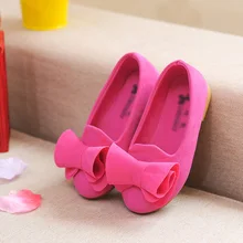 Mode Chaussures Plates Sneakers Pour Enfants Bébé Filles Enfants Respirant Bowknot Casual Grand Arc Velours Mocassins Taille 21-30