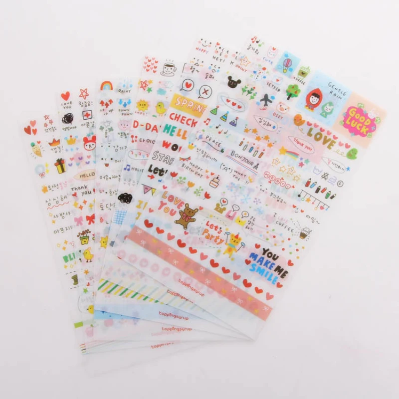 (6 pieces/lot) DIY Cute Simple Life Stickers for Diary