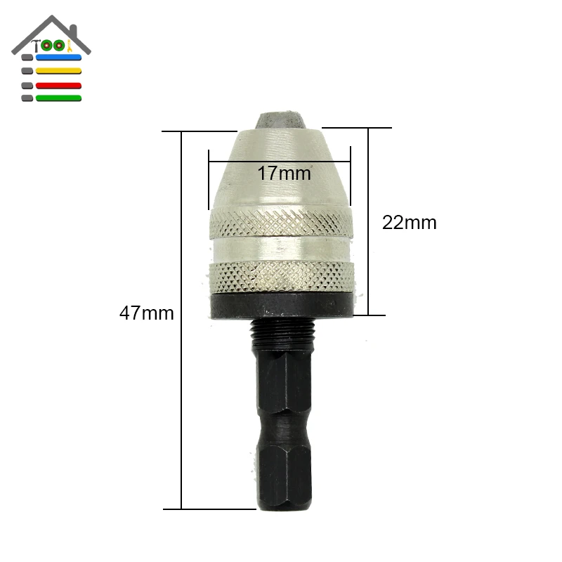 Мини-Быстрозажимной сверлильный патрон, емкость 0-3 мм, ударный драйвер, адаптер с шестигранным хвостовиком для аккумуляторной электрической дрели, пресс-шлифовальная отвертка