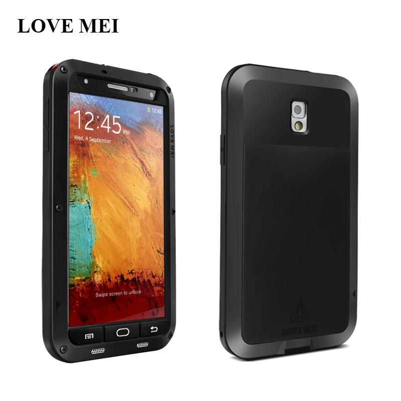bilder für LIEBE MEI Marke Aluminum Fall-abdeckung Für Samsung Galaxy hinweis 3 III N9000 N9005 Hinweis Leben Wasserdicht Stoßfest Rüstung Shell bilder für LIEBE MEI Marke Aluminum Fall-abdeckung Für Samsung Galaxy hinweis 3 III N9000 N9005 Hinweis Leben Wasserdicht Stoßfest Rüstung Shell