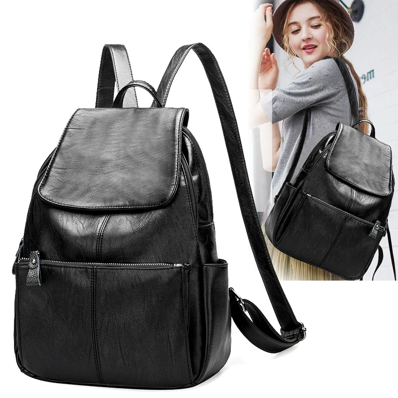 100 Genuine leather Women Backpack Designer Female Backpacks Students School Bags Fashion Genuine Leather Travel Backpack