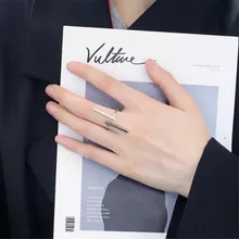 Timlee R001 Frete grátis New Criativo Geometria Simples Abertura Anéis de Dedo, a Personalidade de Jóias Por Atacado