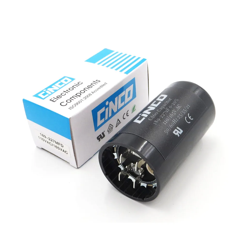 

189-227uF 110V 125V 165V CD60 Motor Start Capacitors Motor Starting 189-227 mfd uf mf Compressor HVAC Electrolytic 110VAC 125VAC