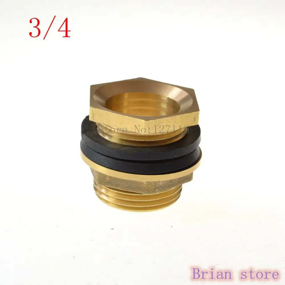 3/4" Male Inch BSP Dia 25mm Brass Pipe Single Loose Key Swivel Fitting