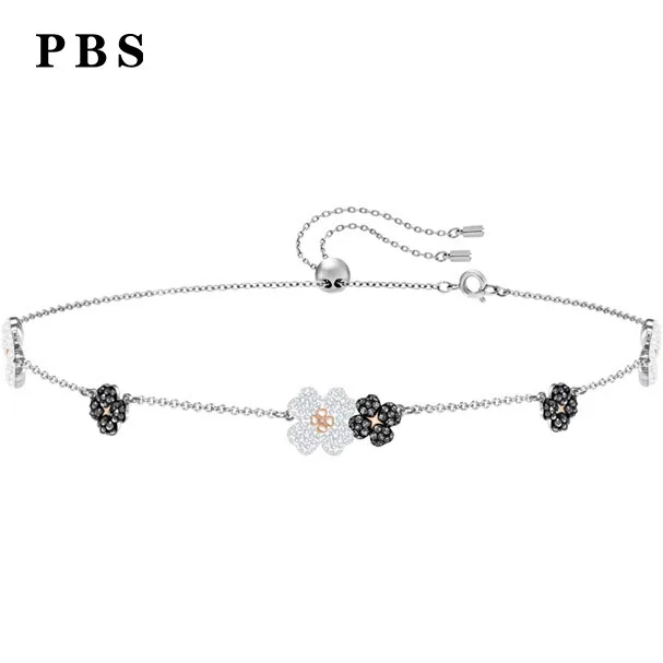 

PBS Original Copy High Quality 1:1 Exquisite Black And White Flower Necklace Logo Free Package Manufacturers Wholesale