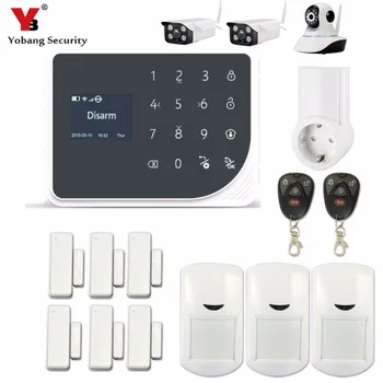 

Yobang Security Wifi GSM APP Wirelesss home security gsm alarm system touch keyboard door detector infrared sensor alarm