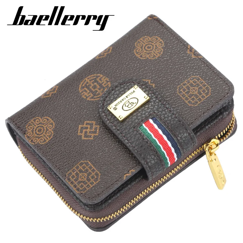 

Baellerry 2019 New Patent Zipper buckle Classic Lady's Wallet Women's Buckle Multi-functional Change Wallet Women