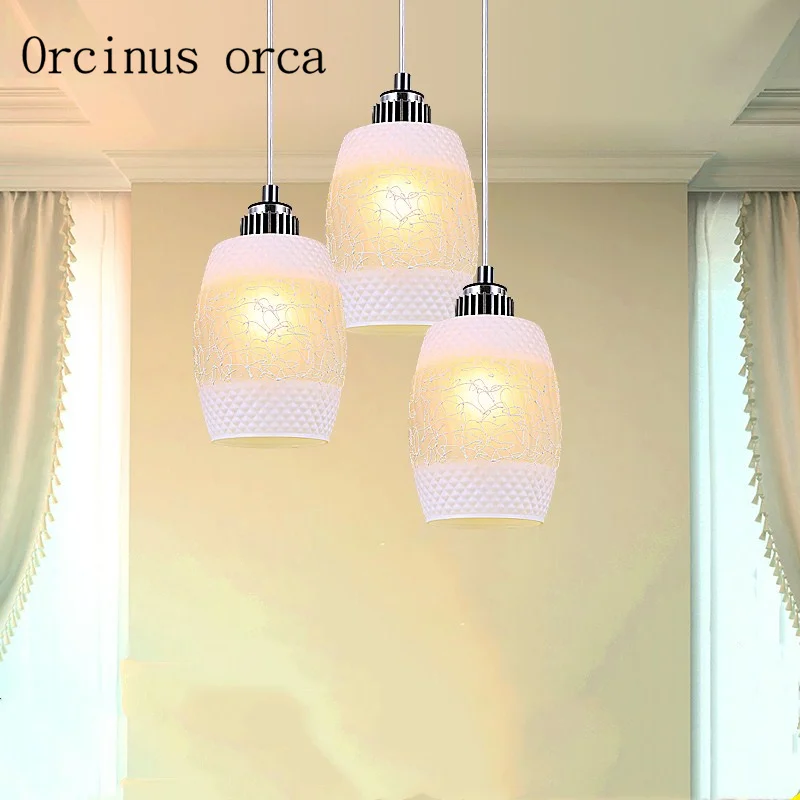 

Restaurant chandelier modern simple meal hanging lamp creative LED bar three head