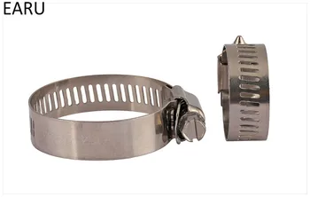 

10PCS 304stainless steel Adjustable Hose Clamp Hoop Pipe strap Water gas pipe kitchen ventilator Fuel Line Worm Clip 13mm-19mm