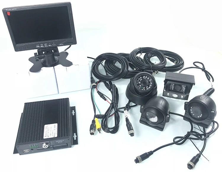 4-canal de Entrada de Áudio e Vídeo em Tempo-real Kit de Monitoramento de Máquinas Caminhão Pesadas - Carro Privado Ônibus Pal Ntsc hd 960 p sd 15 Automóveis e motos