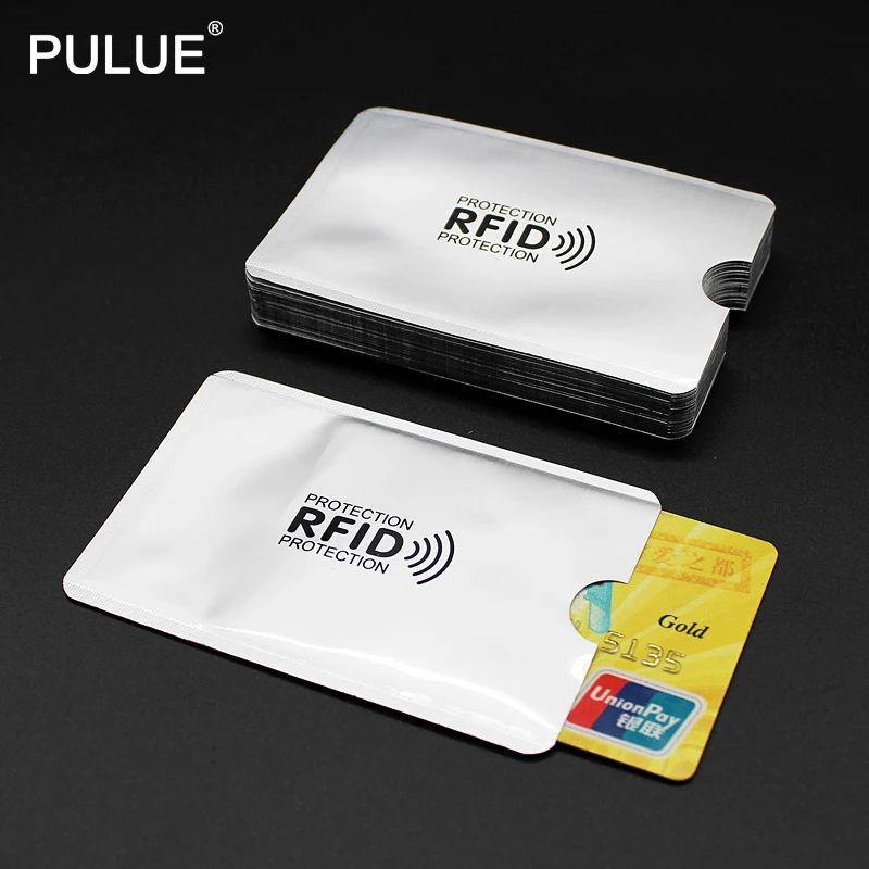 

5 Pcs Anti Theft for RFID Credit Card Holder Colourful Metal Aluminium ID Bank Card Case Protection NFC Holder Blocking Reader