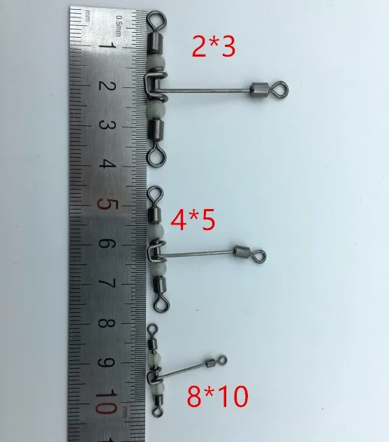 5 шт. 3 светящиеся Т-образные поперечные Вертлюги с жемчужными бусинами рыболовные Вертлюги рыболовные крючки рыболовный разъем
