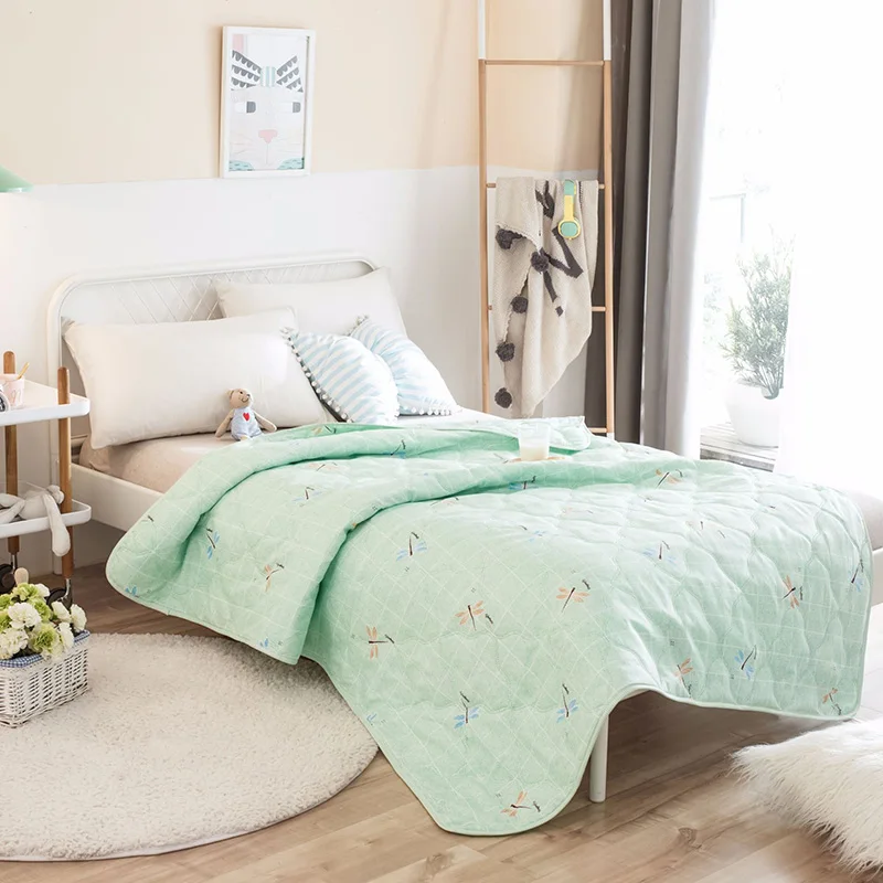 Soft Comfortable Polyester Cooling Summer Quilt Blanket Stitching Tabby