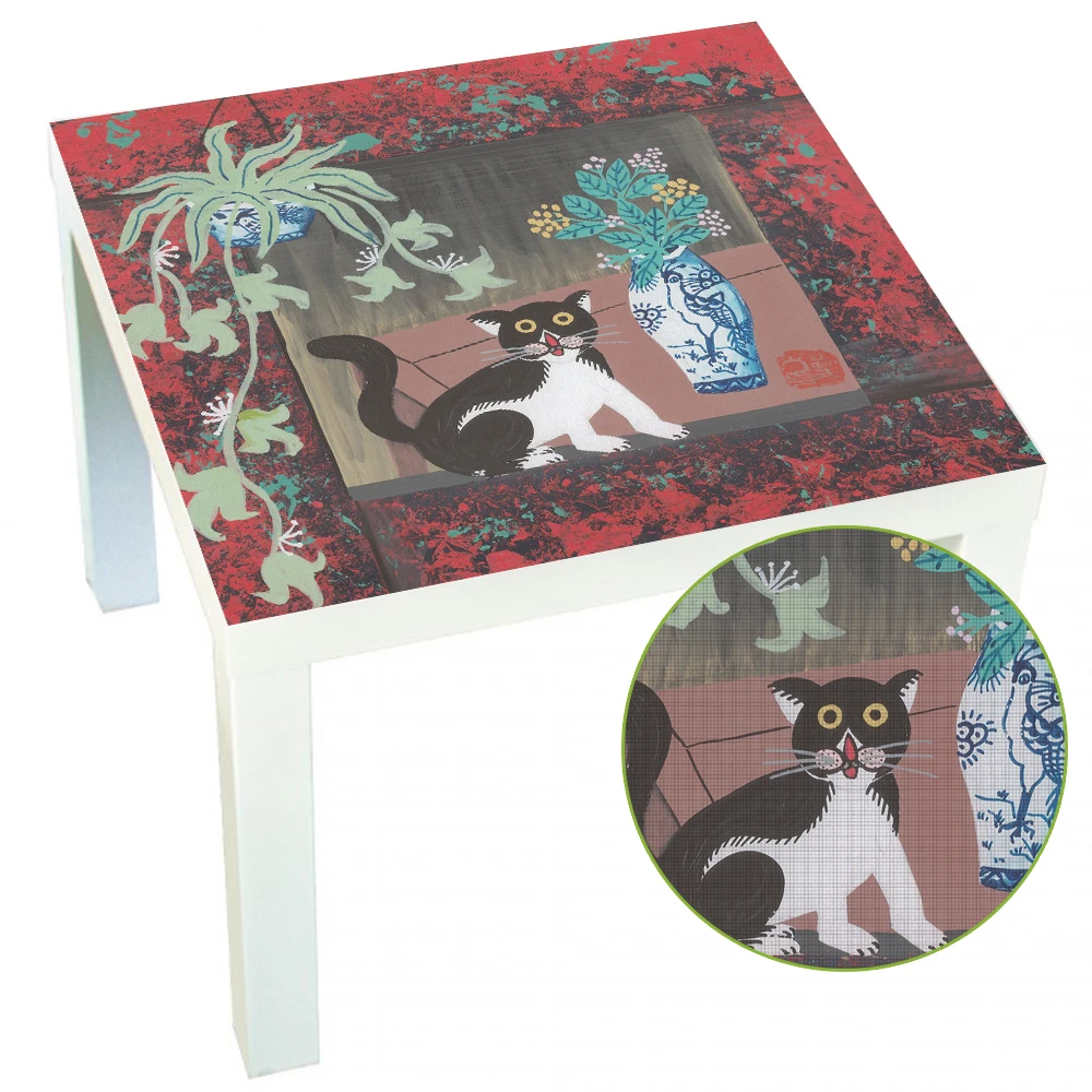 

Room decoration wall stickers cross film self-adhesive table paper waterproof Cartoon oil painting PVC stickers for desk decor