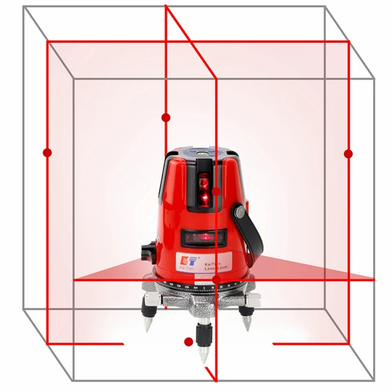 KaiTian Laser Level 5 Lines 6 Points Self-Leveling 360 Rotary Horizontal 635nm Vertical Red Lasers Beam Cross Lazer Level Tool KaiTian Laser Level 5 Lines 6 Points Self-Leveling 360 Rotary Horizontal 635nm Vertical Red Lasers Beam Cross Lazer Level Tool