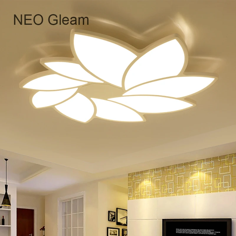 

NEO Gleam Modern Led Ceiling Chandelier Lights Ultra-thin White plafon Ceiling Chandelier Lamp Fixture For Living Room Bedroom