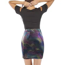 Женская летняя сексуальная юбка с принтом высокая талия эластичная короткая сумка бедра дикая Повседневная мини-юбка