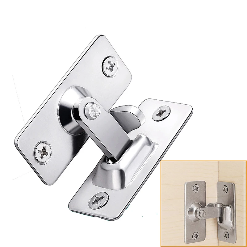 

Silver Door Lock Buckle 90 Degree Room Safe Drawers Furniture Small pet cages