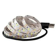 USB 5V Светодиодный светильник SMD3528 адаптер Лента для ТВ фоновый светильник ing Рождественский Настольный Декор 5V 50CM 1M 2M 3M 4M 5M