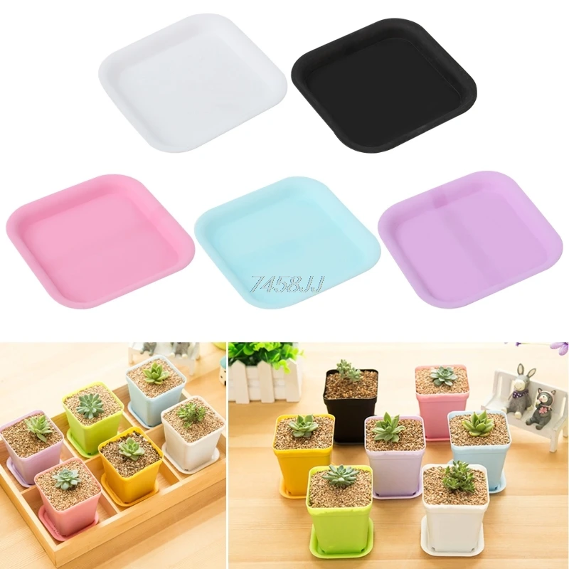 

Plant Flower Pot Saucer Plastic Square Base Water Planter Tray Garden Tools New G06 Drop ship