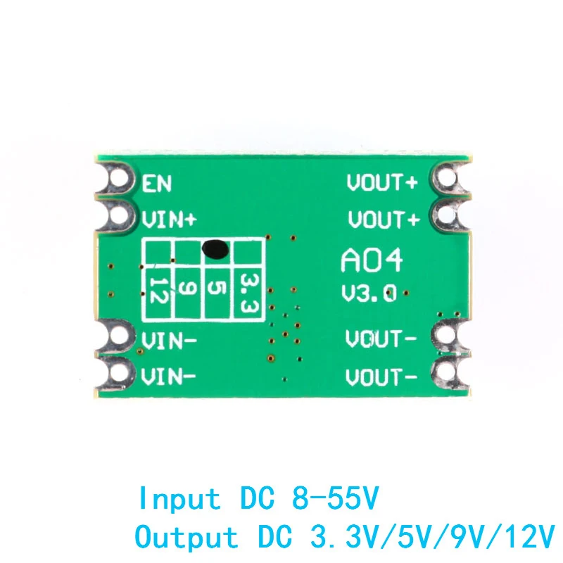 DC понижающий модуль питания понижающий Регулируемый щит 2A вход 8-55 в выход 3,3 В/5 В/9 В/12 В A04 электронный DIY PCB