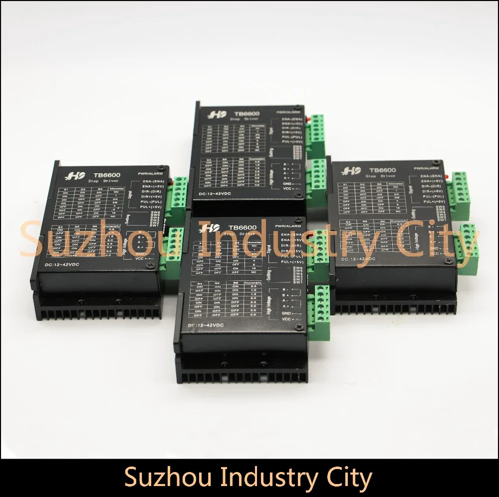 

4pcs Nema17, Nema23 CNC stepping motor driver TB6600 Stepper motor Driver 16 micsteps 42VDC 4.5A, motion motor speed control