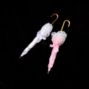 

Dollhouse Miniature Royal Lady Lace Umbrella Decoration Doll House Accessories Birthday Gift Girl Kids Toys
