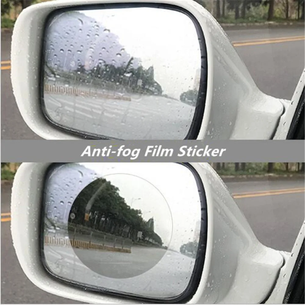 2Pcs Car Waterproof Membrane Rear View Mirror Anti fog Film Car Sticker Rain Film Shield