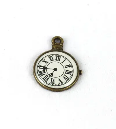 

FREE SHIPPING 200PCS Antiqued Bronze Clock Charm A13610B