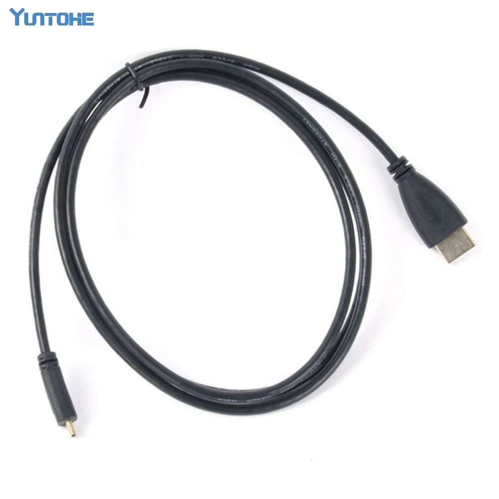 

200pcs1M 3fft 2m 6ft 3m 9ft 5m Micro HDMI to HDMI Male Adapter Converter Cable for tablet pc tv 080p 4K For XBOX 360