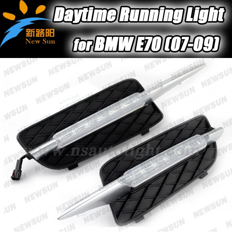 

6-LED Super White DRL Daylight Running Light Waterproof Daytime Driving Light Fog Lamp for BMW E70 X5 2007-2009