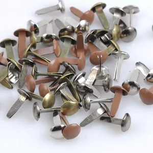 4 цвета, 50 шт., Смешанная пастель, круглые штифтики для скрапбукинга, украшение, металлические застежки для украшения обуви, 14x8 мм CP1512 - изображение