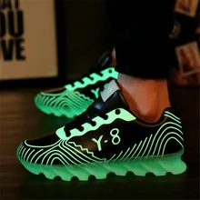 Men Leather outdoor Wedge Fashion luminous blade fluorescent casual Walking shoes Common projects zapatillas deportivas hombre