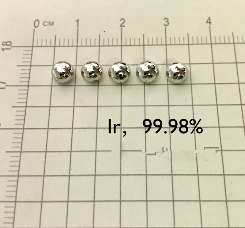 

Iridium High Purity Ir Sphere Balls 99.98% Research and Development Element Metal Simple Substance