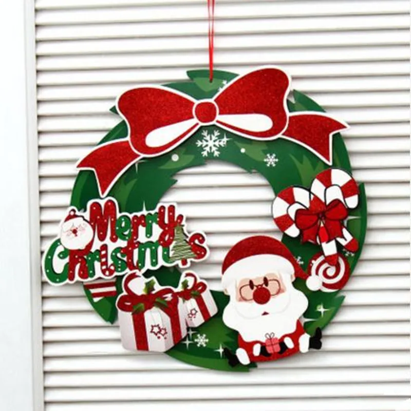 CHRISTMAS RIBBON WREATH WINDOW CLINGS