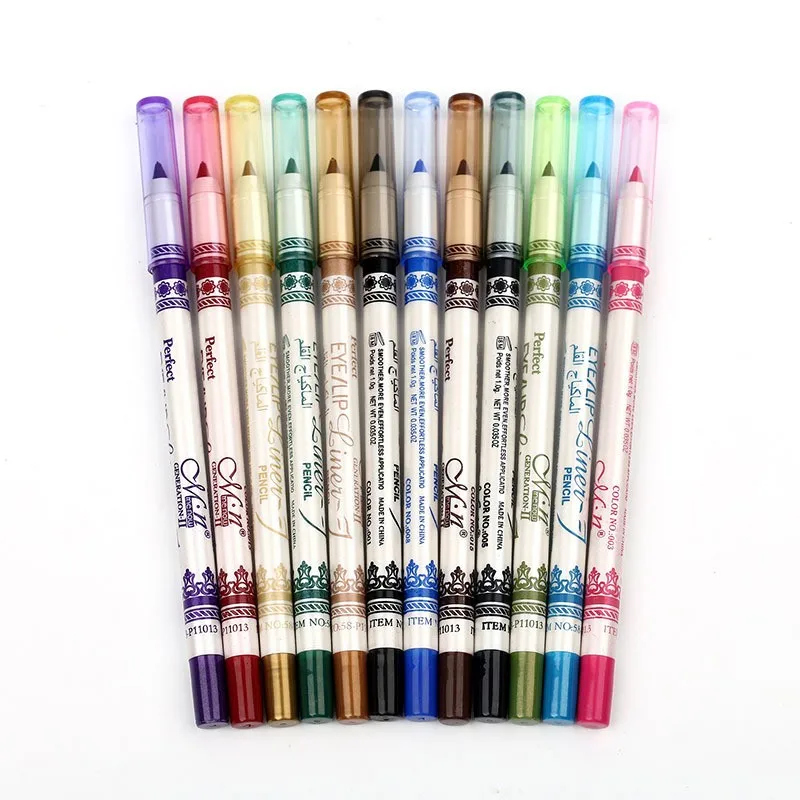 1 комплект м. n Menow Водостойкий карандаш для глаз, карандаш для подводки тени для век ручка подсветка для макияжа глаз 12 шт./компл. P11013