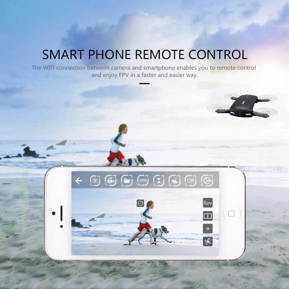 JJRC H37 р/у вертолет Elfie WiFi FPV 0.3MP Квадрокоптер с камерой складной g-сенсор Мини RC селфи Дрон два дополнительных аккумулятора