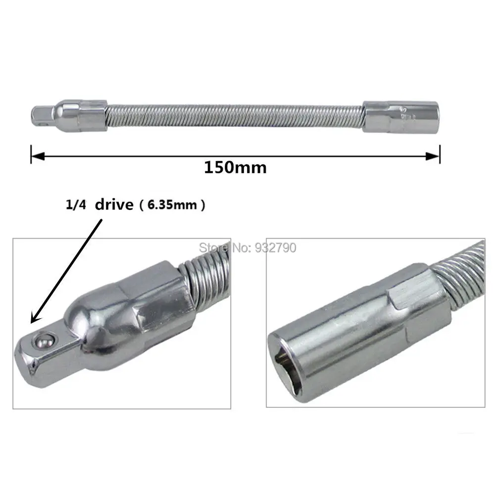 1/" приводной удлинитель, Универсальный гибкий удлинитель, 150 мм, длинный храповый набор, гибкий удлинитель, Расширенный инструмент, новинка