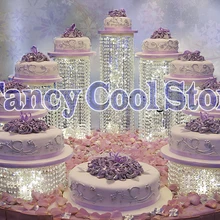 9 шт./лот вечерние хрустальные торт стенд свадебный стол центральный День Рождения украшения торт кекс держатель дисплей