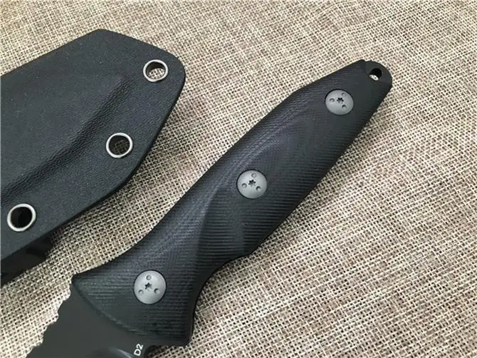 DuoClang D2 Сталь тактический нож с фиксированным лезвием G10 Ручка Открытый Кемпинг