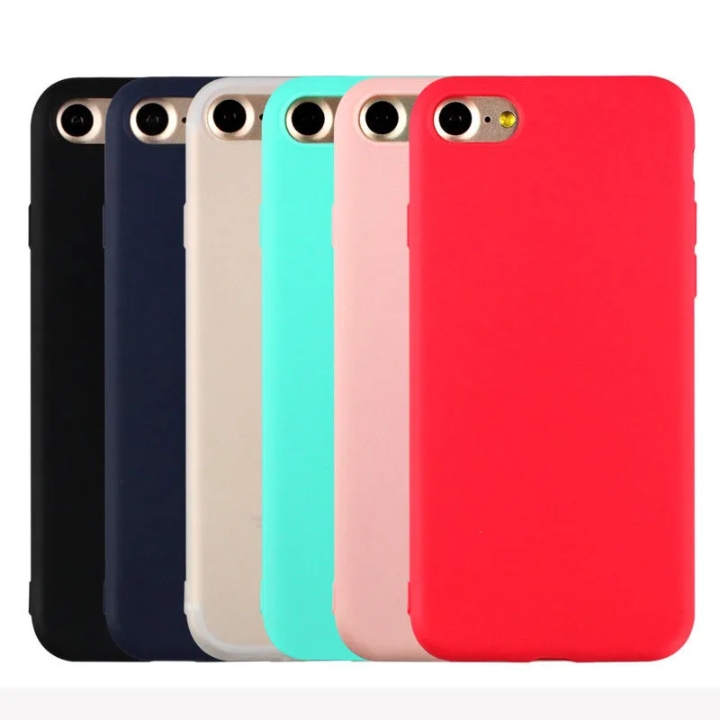 Fashion Cute Candy Colors Soft TPU Silicon phone cases for Apple iPhone 5 5S 5SE 6 6S 7 Plus Back Cover Coque Case iphone 8 silicone case