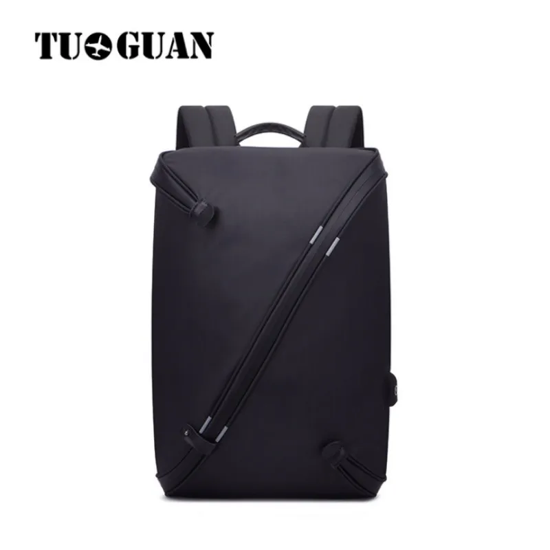 

TUGUAN Men Waterproof Backpack USB Charging Anti Theft Zipper Back Pack 15.6 Inches Laptop Bag Schoolbag Computer Bagpack Male