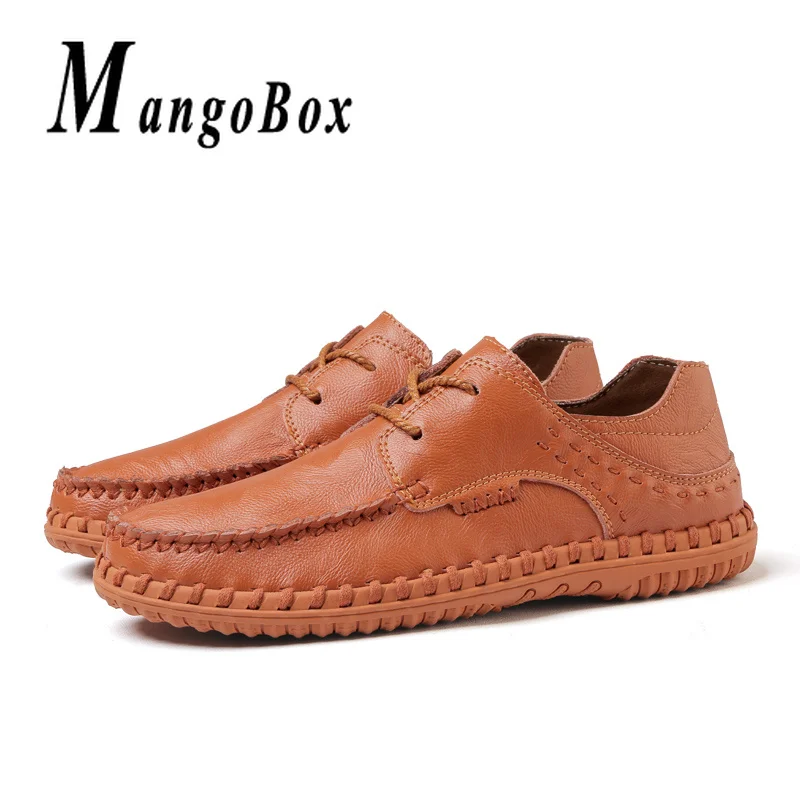 

Large Size Men Shoes Size 38-47 Man Casual Shoes Spring Autumn Mens Split Leather Shoes Dark Brown Black Flat Footwear