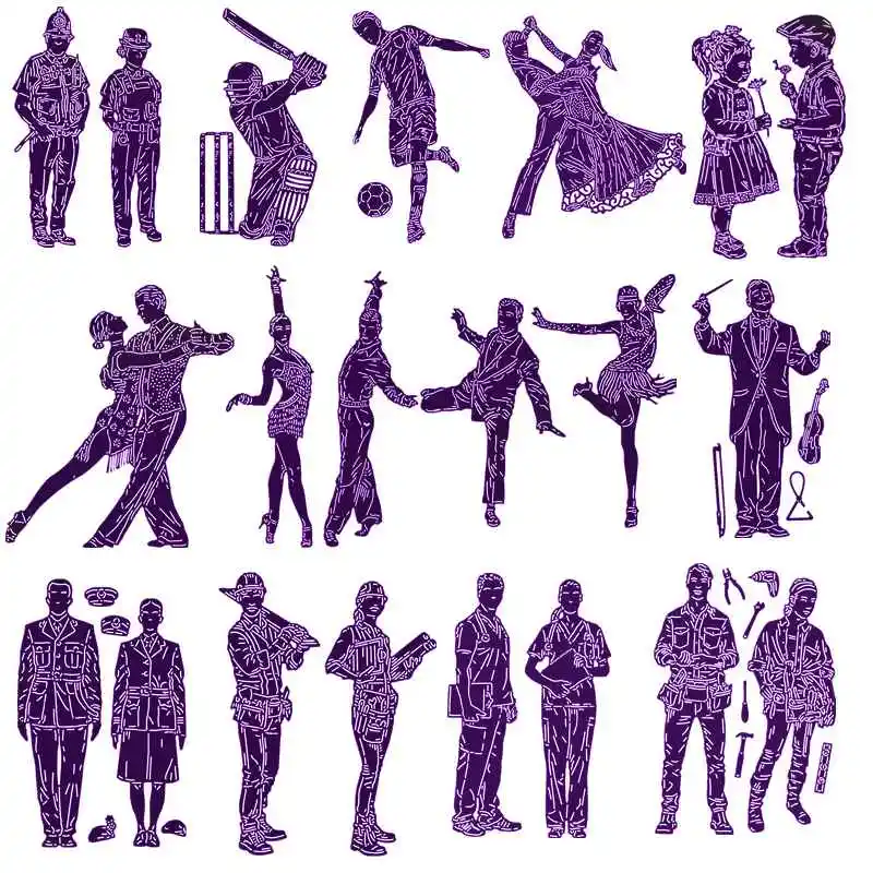 

Zumba Tango Cha Cha Tap Dancer Violinist Band Engineer Navy Teacher For DIY Scrapbooking Embossing Paper Cards Crafts 2019 New