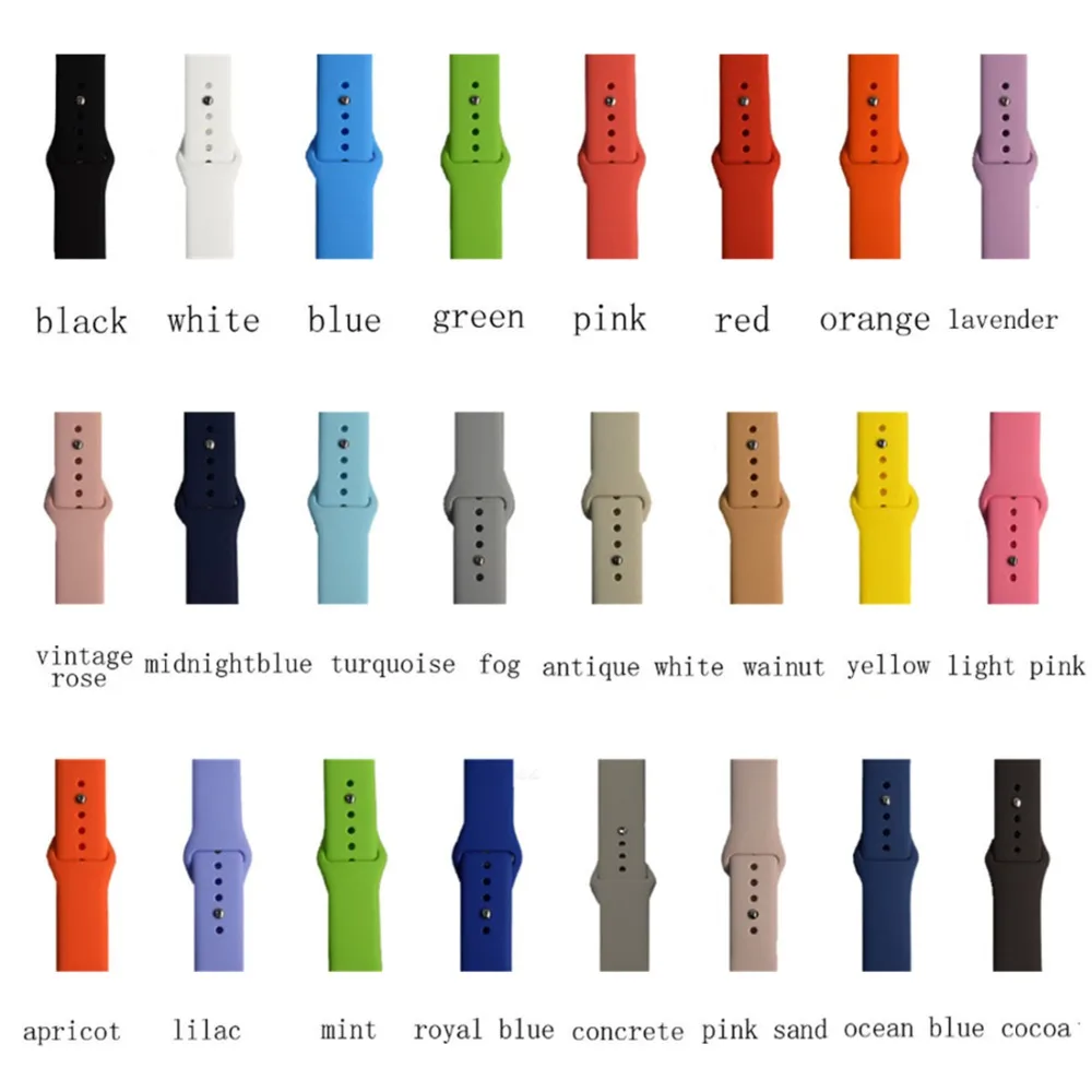 

Sport Silicone strap for Apple watch band correa 42mm 38mm iwatch 4 3 2 1 rubber wrist bracelet belt 44mm 40mm watch accessories